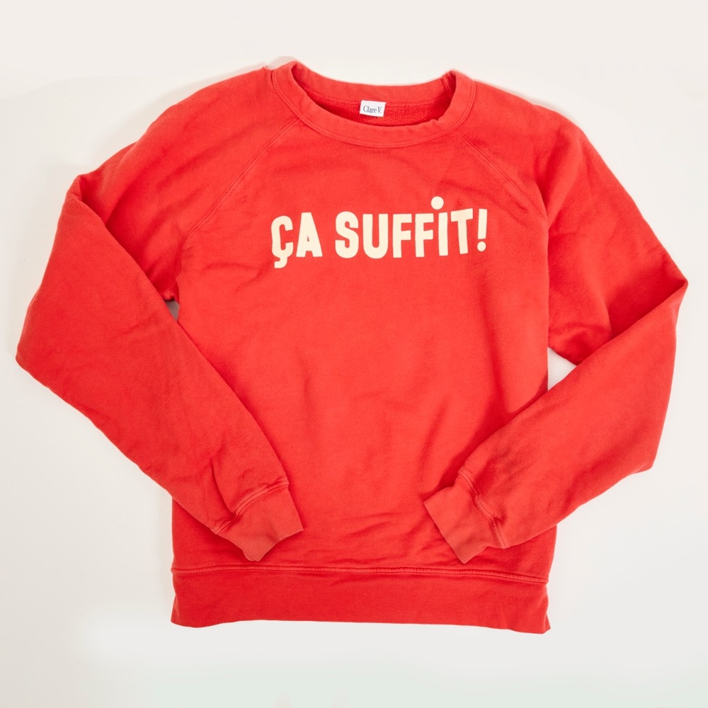 Clare V Sweatshirt in Poppy Red